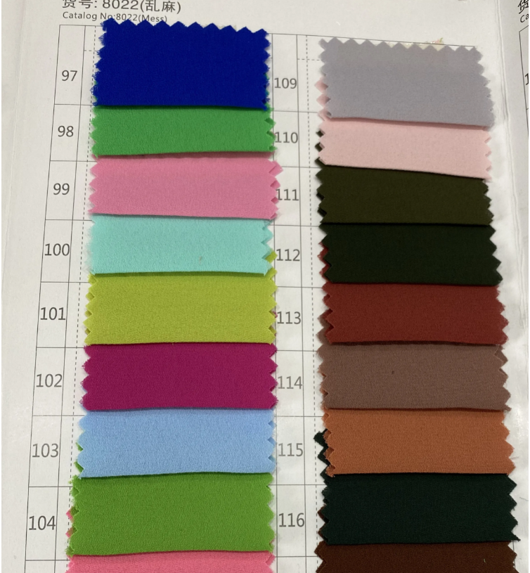 Georgette Chiffon Fabric Factory Price 100% Polyester 75D High Twist Georgette Moss Crepe Pearl Chiffon Fabric for dress