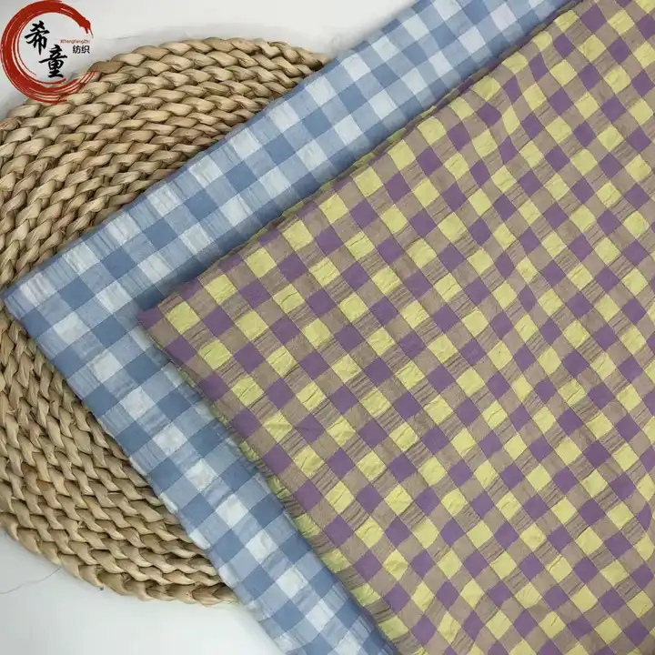 New Arrival Hot Selling Wholesale Woven Colorful Crepe Plaid Chiffon Fabric for Shirt