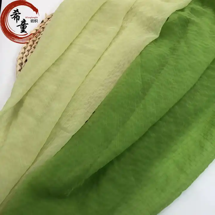 High quality Pure Color 36gsm Lightweight Seersucker Woven Crepe Organza Fabric for Sun-proof Clothing or Baby Clothes