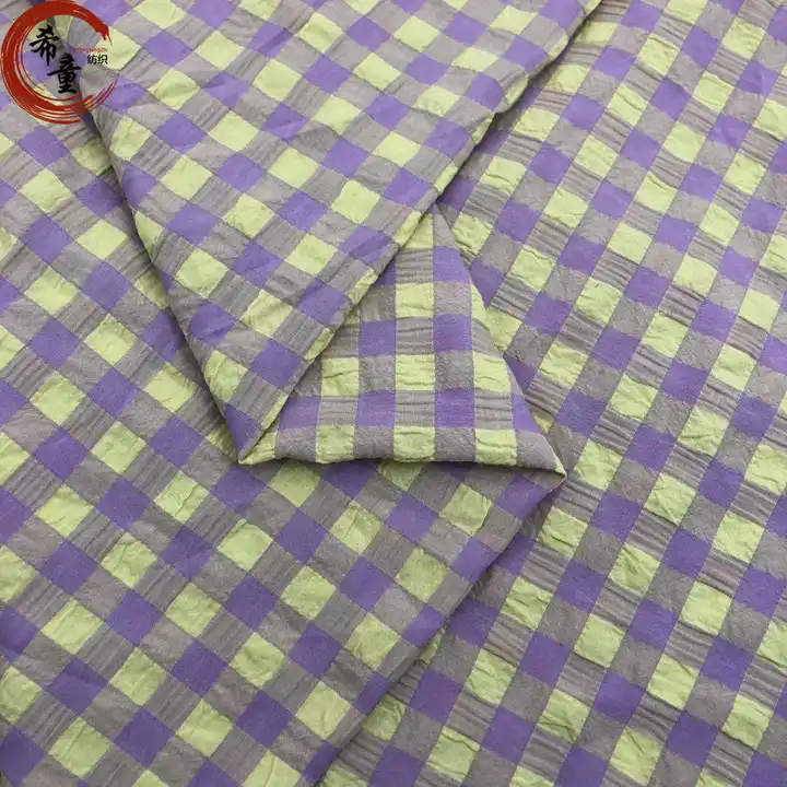 New Arrival Hot Selling Wholesale Woven Colorful Crepe Plaid Chiffon Fabric for Shirt