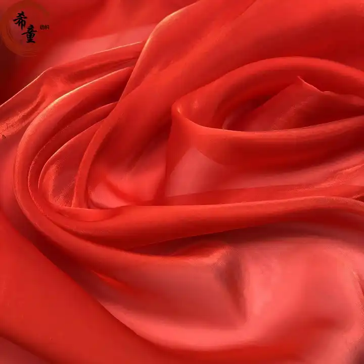 Hot selling High quality shiny organza fabric rainbow organza fabric Liquid Organza fabric for making dress