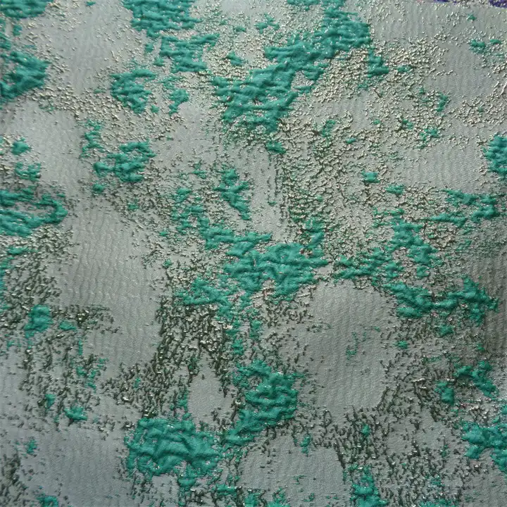 WholesaFancy Sequence Polyester Lace with metallic Jacquard Fabric African Brocade Jacquard Lace Fabric for Dresses