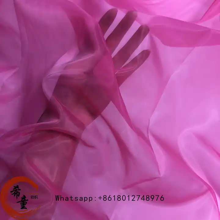 Hot selling 100% polyester bright liquid satin organza fabric for dress/blouse