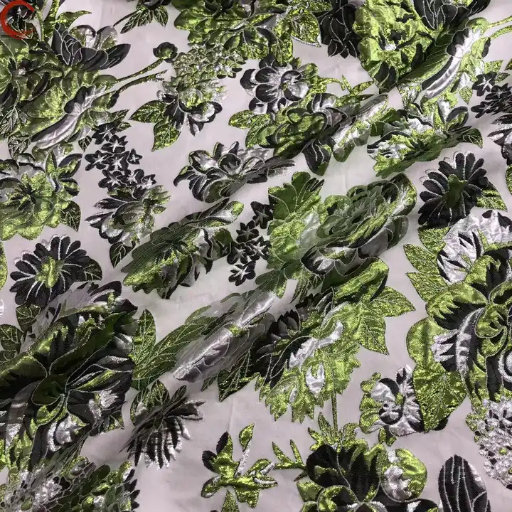 New arrival woven polyester fashionable luxury 3D flower pattern jacquard brocade fabric for suits or formal dress fabric