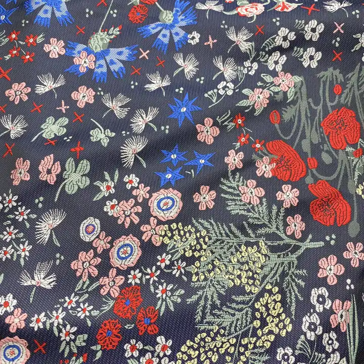 FASHIONAL Luxury Floral Jacquard Brocade Fabric for Dress