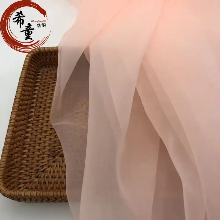 100% Polyesterhot sale woven soft Pure Color Organza Fabric for Wedding Dress