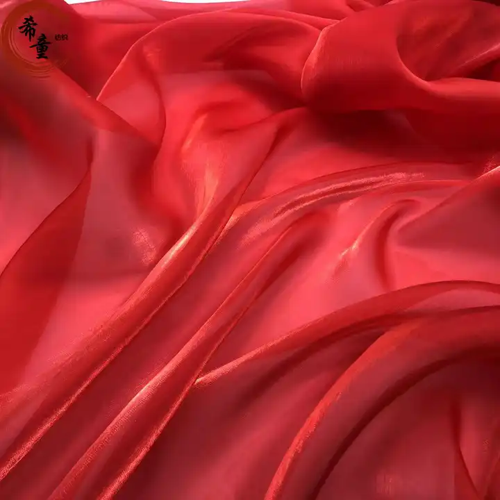 Hot selling High quality shiny organza fabric rainbow organza fabric Liquid Organza fabric for making dress