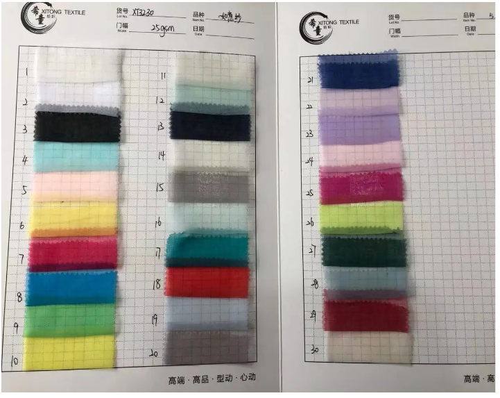 100% Polyesterhot sale woven soft Pure Color Organza Fabric for Wedding Dress