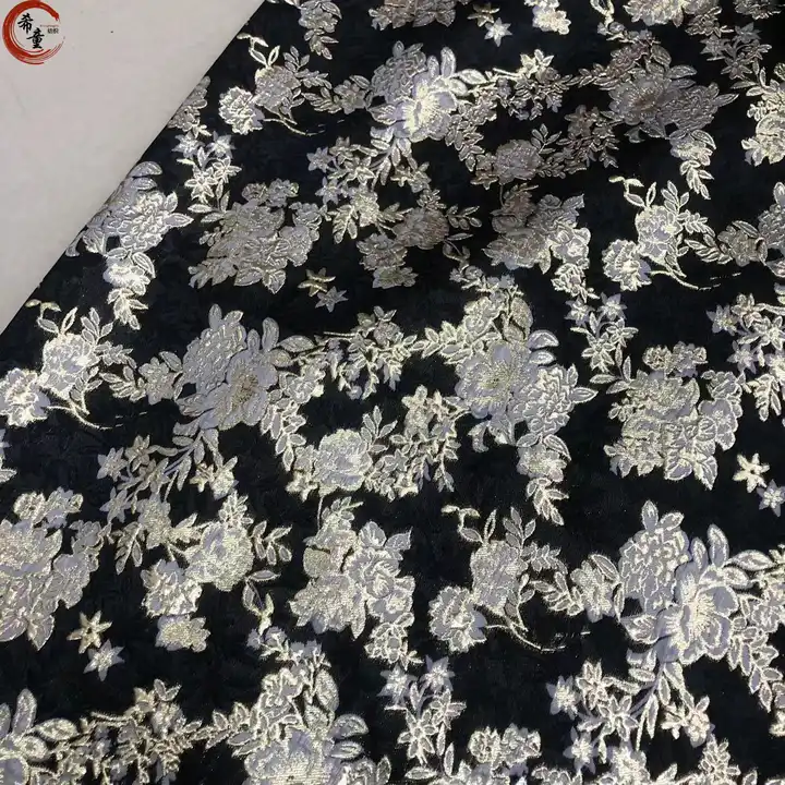 HOT SALE LUXURY AND ELEGANT JACQUARD BROCADE FABRIC FOR WOMEN FORMAL DRESS FABRIC