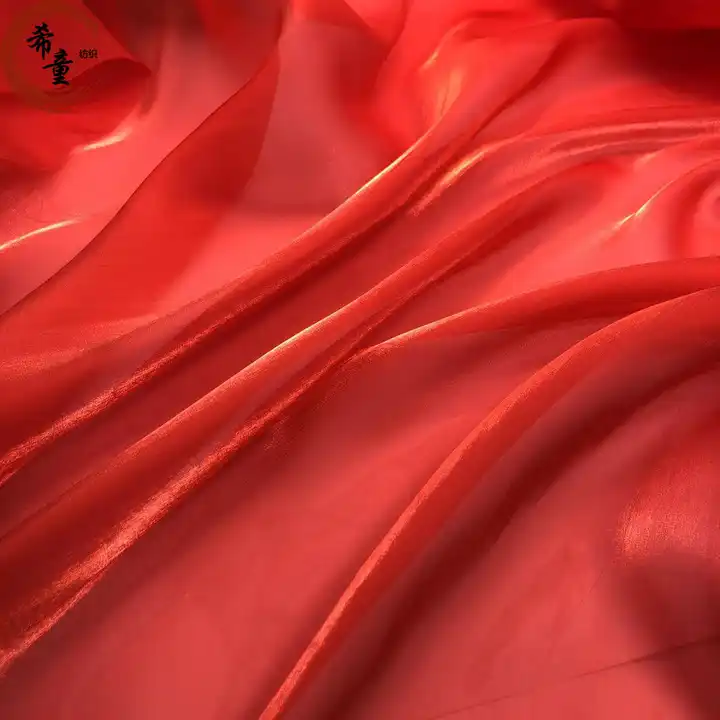 Hot selling High quality shiny organza fabric rainbow organza fabric Liquid Organza fabric for making dress