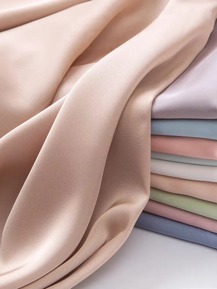 TEXTILE SUPPLIERS WOVEN 100% POLYESTER WHOLESALE spandex FABRIC SLEEP SATIN DUCHES DOBBY SATIN FABRIC FOR DRESS CLOTHING PAJAMA