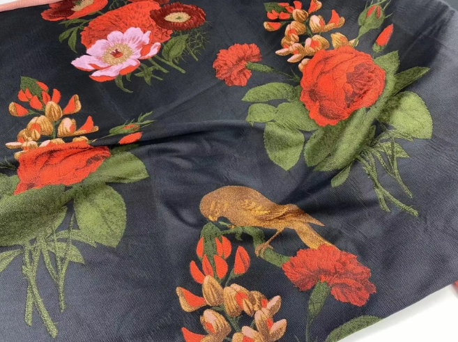 wholesale super soft woven dobby jacquard birds and flowers designs jacquard brocade fabric cfor pillow case and dresses