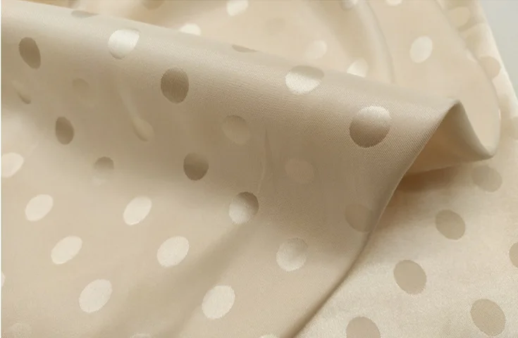 designer fabric polka dot satin wholesale satin fabric 100% polyester jacquard spandex fabrics for ladys garments clothing