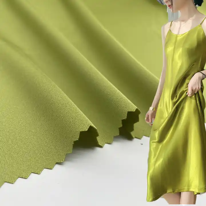 New design 100% Polyester fabric satin chiffon soft hand feel smooth touching satin similar to acetate pajamas fabric