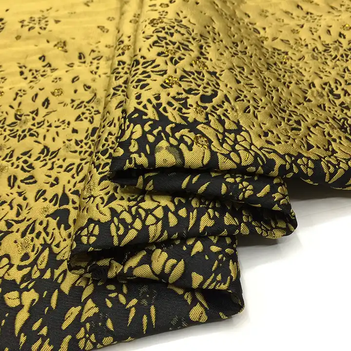 FACTORY DIRECT WOVEN 100%POLYESTER FLOWER floral JACQUARD BROCADE FABRICS FOR WEDDING DRESS