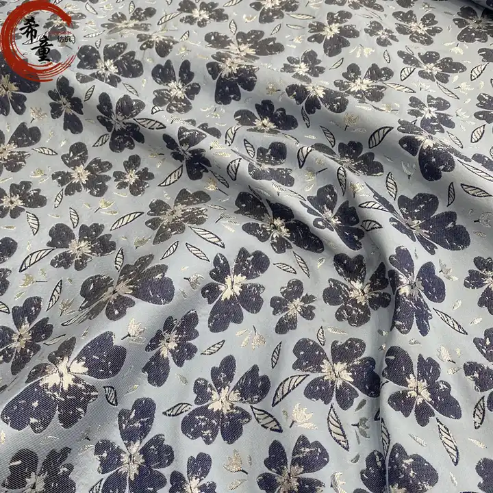 3D flower yarn dyed brocade jacquard fabrics for women and child's dress materials for dress polyester fabric chiffon dress