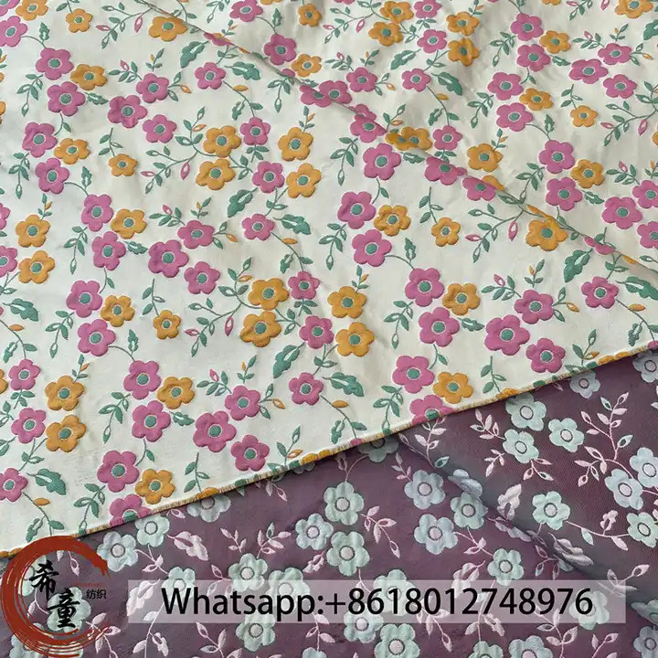 3D FLOWER 100%polyester woven customize fashion yarn dyed brocade jacquard fabrics for dress