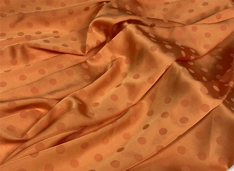 designer fabric polka dot satin wholesale satin fabric 100% polyester jacquard spandex fabrics for ladys garments clothing