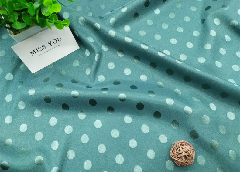 designer fabric polka dot satin wholesale satin fabric 100% polyester jacquard spandex fabrics for ladys garments clothing