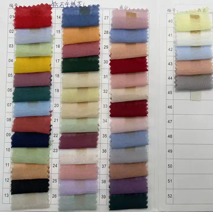 Crinkle Chiffon Fabric For Scarf New Design Comfortable Woven 100% polyester Crinkle Crepe Chiffon Fabric For Scarf