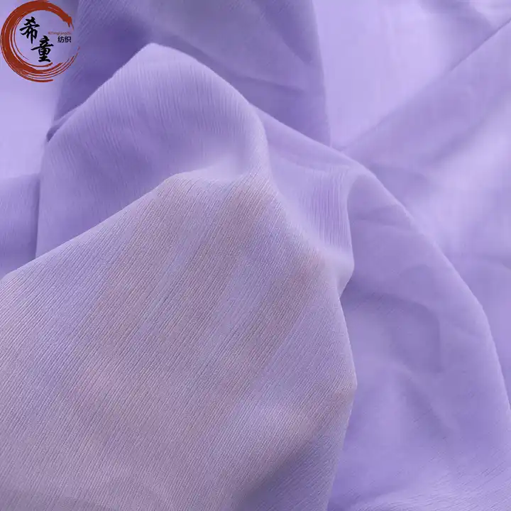 New Design Comfortable Woven 100% polyester fabric 100D Crinkle Crepe Chiffon Fabric For DRESS