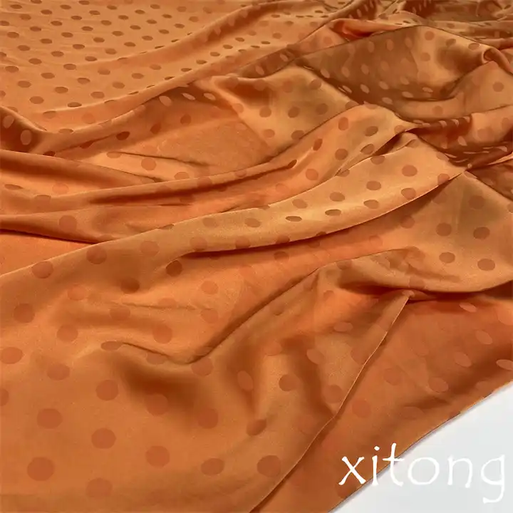 designer fabric polka dot satin wholesale satin fabric 100% polyester jacquard spandex fabrics for ladys garments clothing