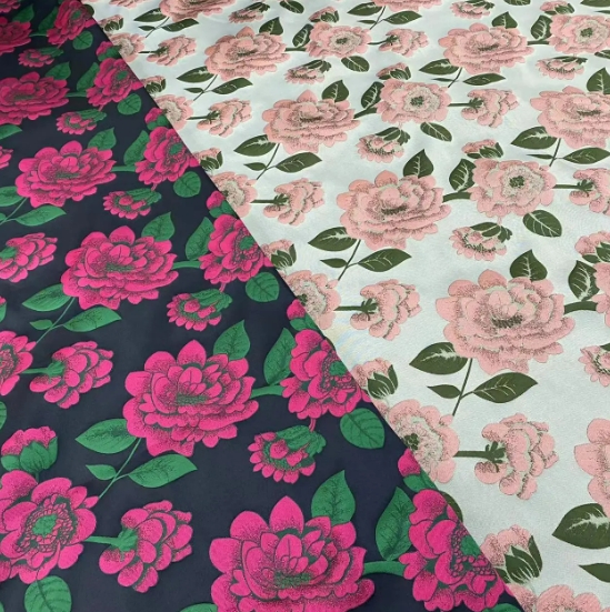 XITONG TEXTILE High quality 100%polyester woven customize fashion flower yarn dyed brocade jacquard fabrics for garment